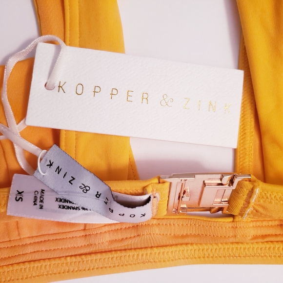 New KOPPER & ZINK Mango Sexy Cutout Bikini Top XS - Picture 5 of 8